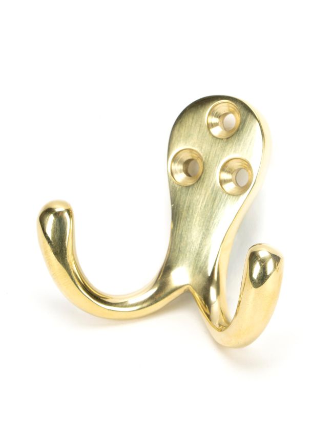 Polished Brass Celtic Double Robe Hook