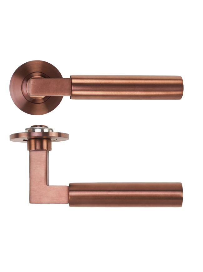 Zoo Hardware Garda Lever on 4mm Round Slim Sprung Rose - PVD Bronze