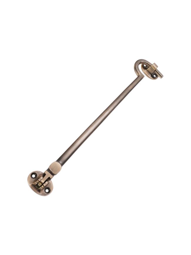 Silent Cabin Hook 10" - 250mm Antique Brass