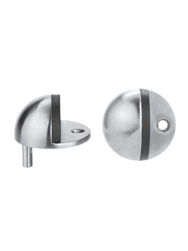 Zoo Hardware Door stop - floor mounted - oval - 45mm - Satin Stainless