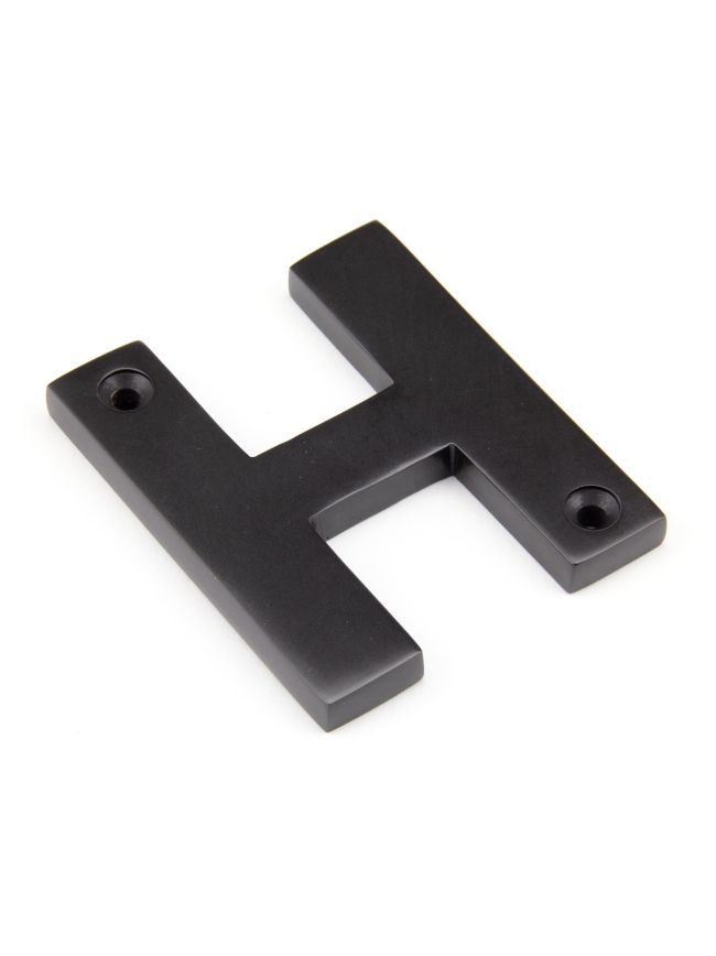 Aged Bronze Letter H