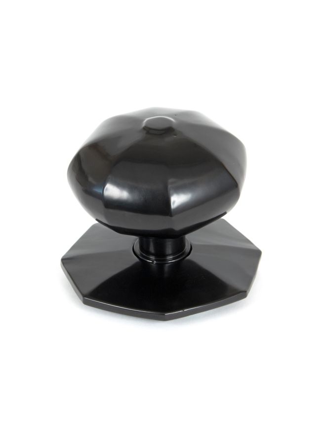 Black Octagonal Centre Door Knob