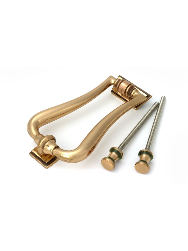 Polished Bronze Slimline Art Deco Door Knocker
