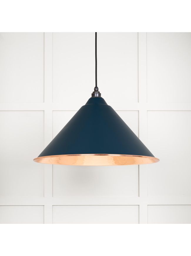 Hammered Copper Hockley Pendant in Dusk