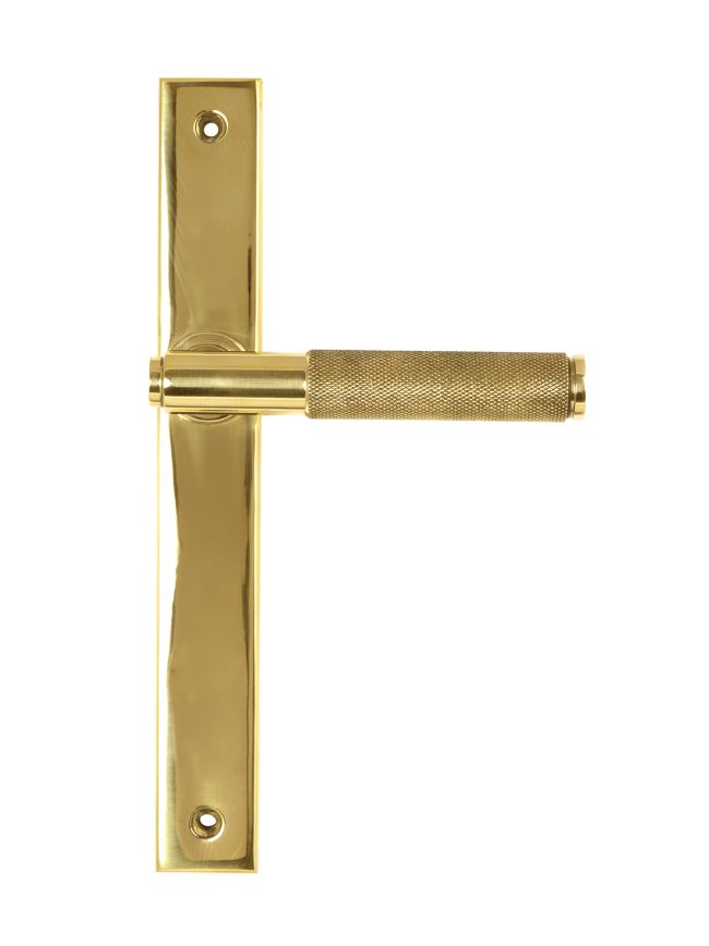 Polished Brass Brompton Slimline Lever Espag. Latch Set