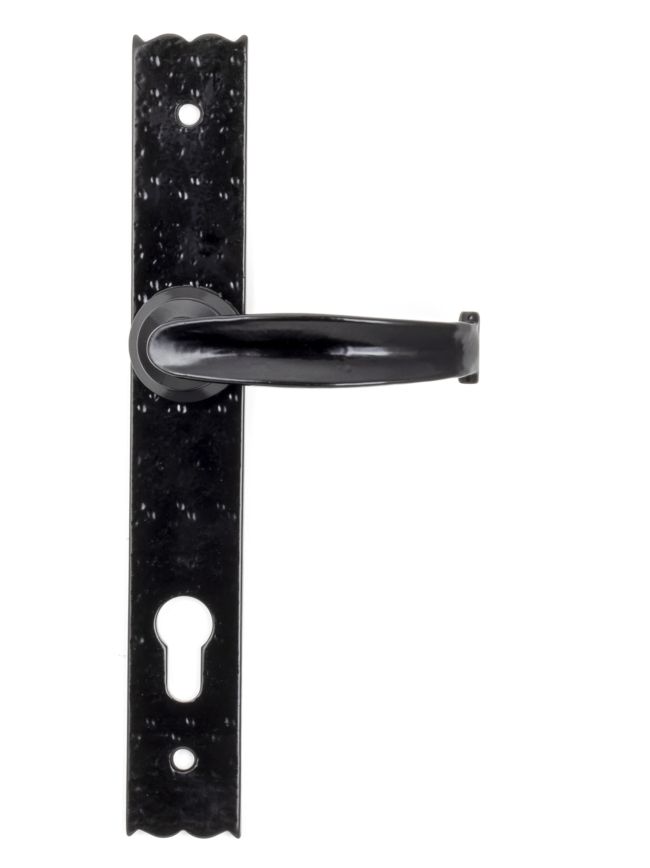 Black Cottage Lever Espag. Lock Set