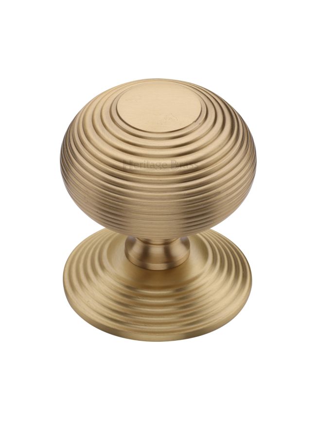 Heritage Brass Centre Door Knob Reeded Design 3 1/2 Satin Brass Finish
UK Registered Design Number 6241152
