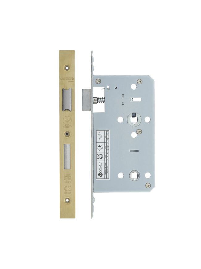 Zoo Hardware 2 Piece - DIN bathroom - 78mm c/c - backset 60mm - Brass