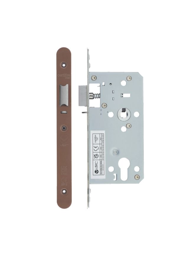 Zoo Hardware 2 Piece - DIN night latch - 72mm c/c - backset 55mm - radius - Bronze
