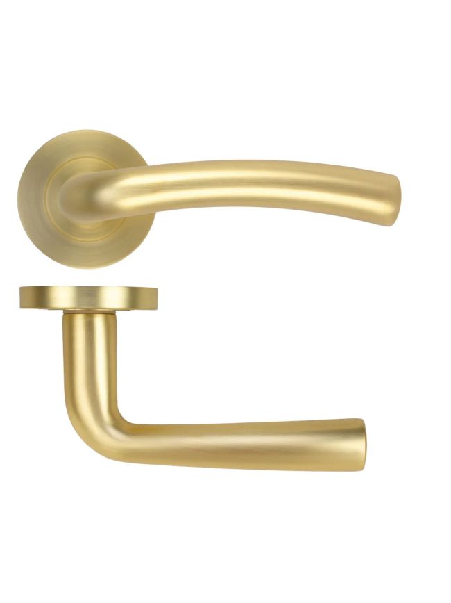 Zoo Hardware Seville lever on rose - Satin Brass