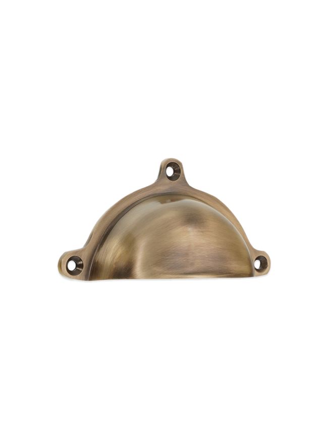 Cottage Cup Pull Antique Brass