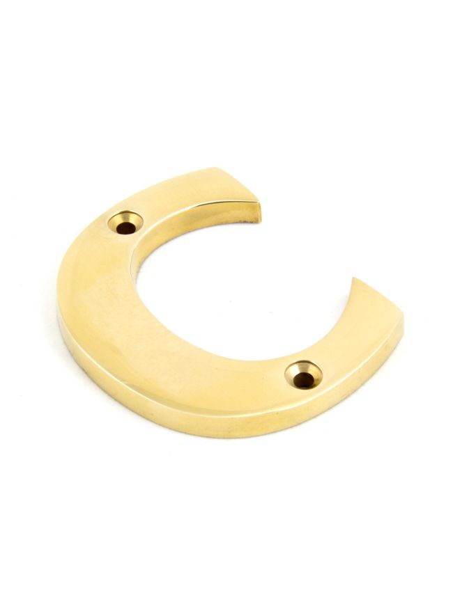 Polished Brass Letter C