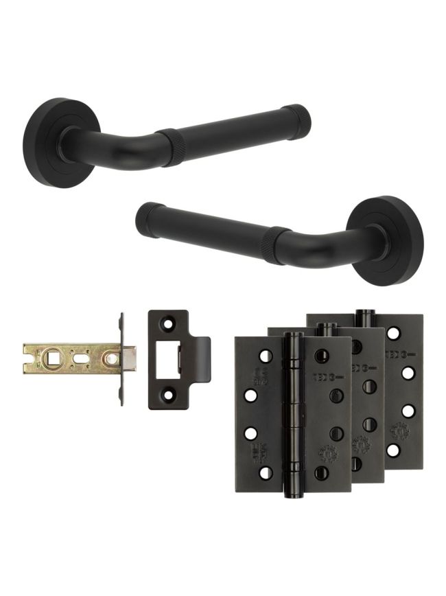 Complete Midtown Door Handle Pack - Internal Doors - Black - By Frelan Hardware - JE-G2A-MB