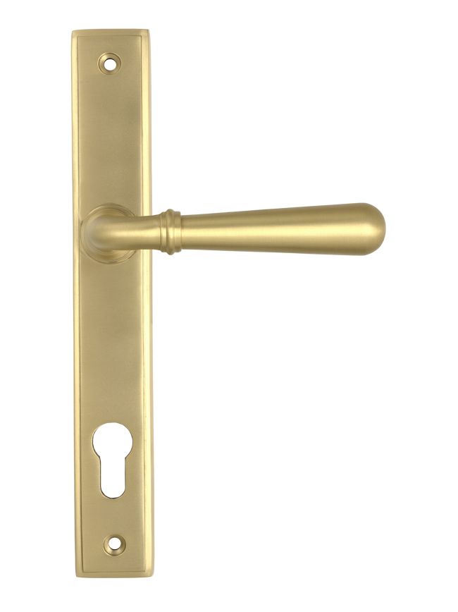 Satin Brass Newbury Slimline Lever Espag. Lock Set