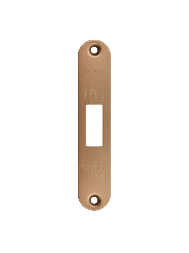 Zoo Hardware Radius Forend, Strike and Escutcheon Pack t/s ZFB02 Fire Brigade Lock - Bronze