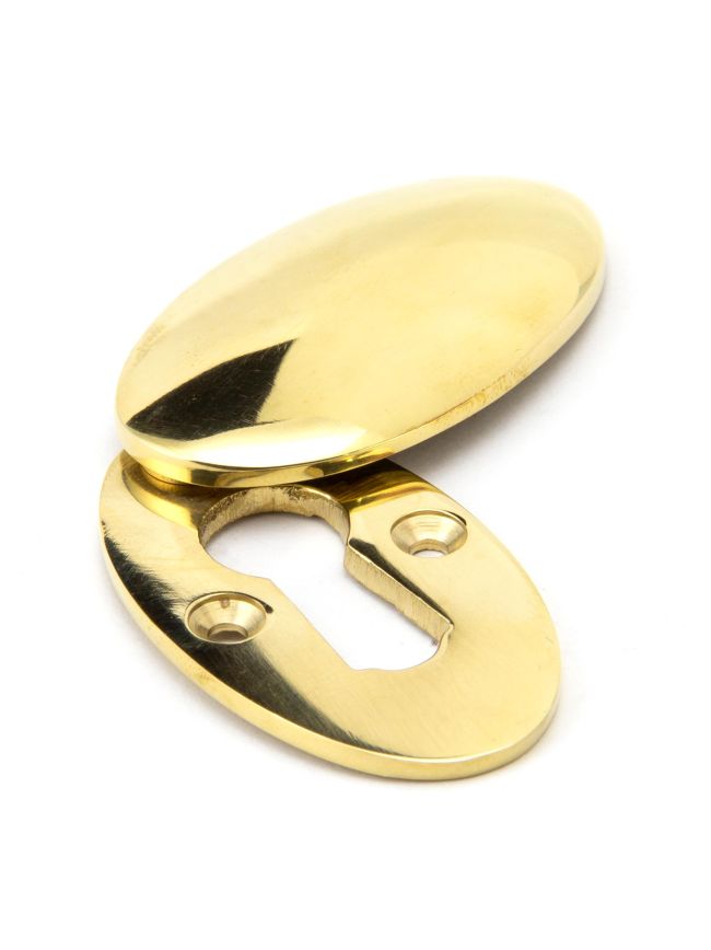 Polished Brass Oval Escutcheon & Cover