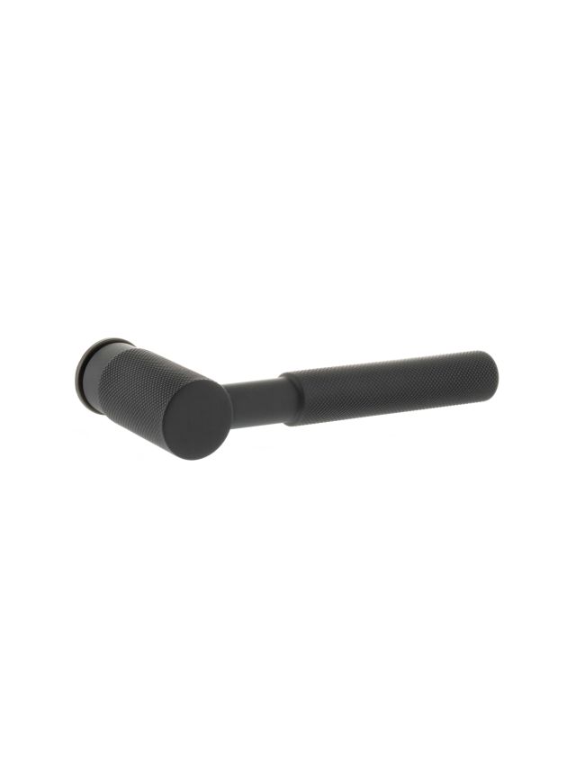 Millhouse Brass Mason Lever Door Handle on Concealed Round Rose - Urban Dark Bronze (Pair)