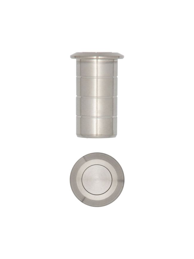 Stainless Steel Dust Proof Spring Floor Bolt Socket for Concrete 20x25mm Satin Stainless Steel - By Frelan Hardware - JSS5642