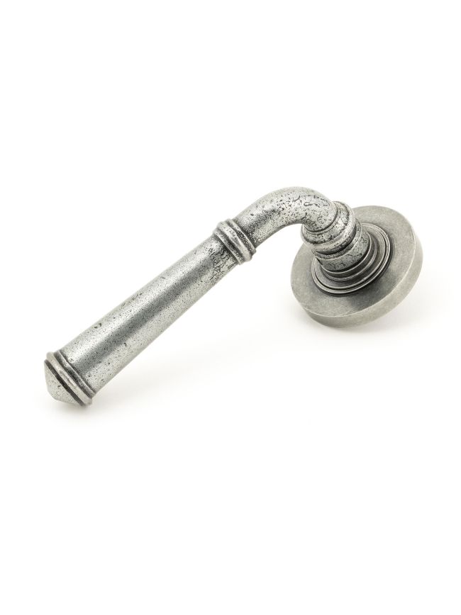 Pewter Regency Lever on Rose Set (Plain)