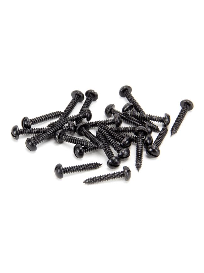 Black 8 x 1" Round Head Screws (25)