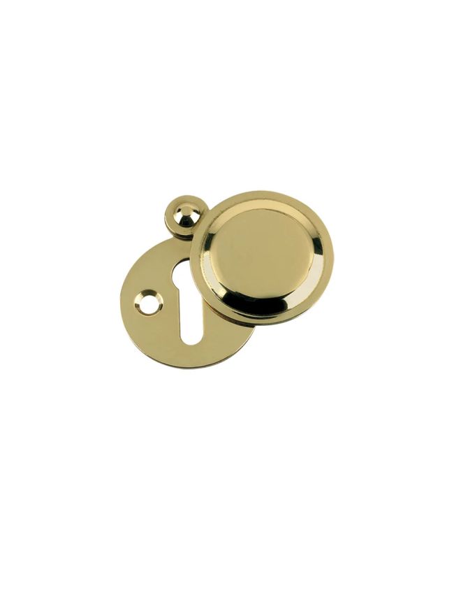 Zoo Hardware Std. Key Profile Victorian Covered Escutcheon 32mm dia. - Polished Brass