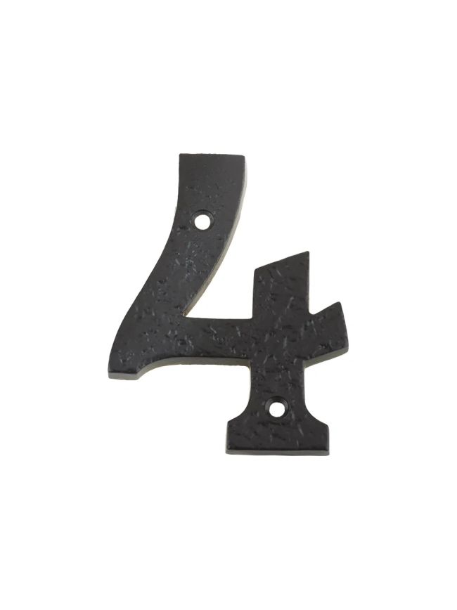 Zoo Hardware Numeral - No. 4 - 4" - Black