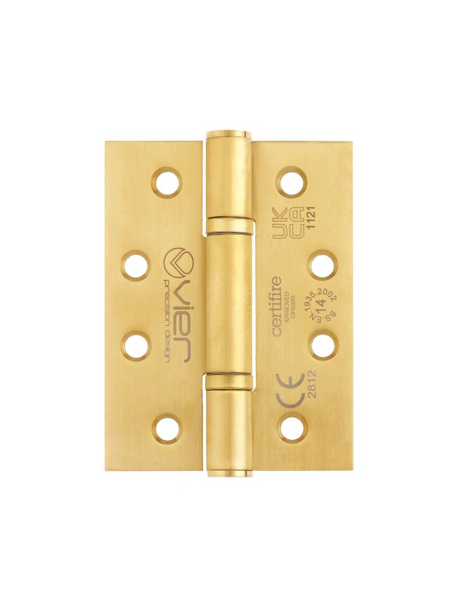 Zoo Hardware Grade 14 Low Maintenance Hinge Square - 102 x 76 x 3.4mm - PVD Satin Brass