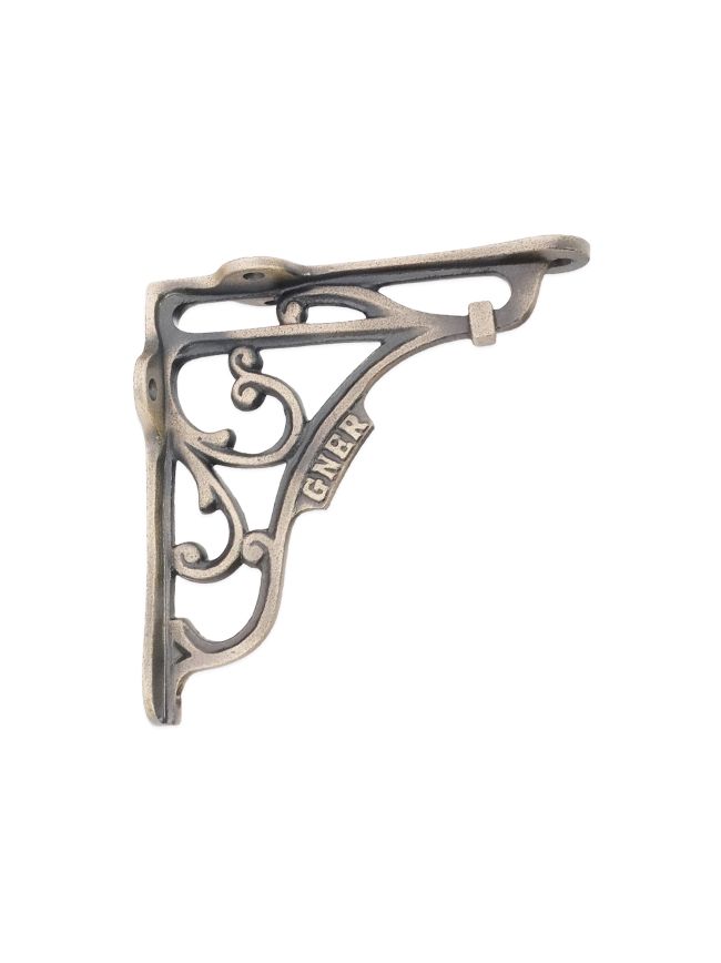 GNER Shelf Bracket Matt Antique 125x125mm (Sold in Pairs)