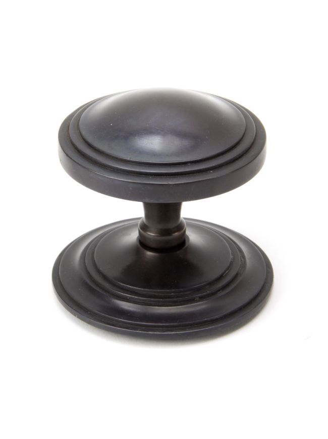 Aged Bronze Art Deco Centre Door Knob
