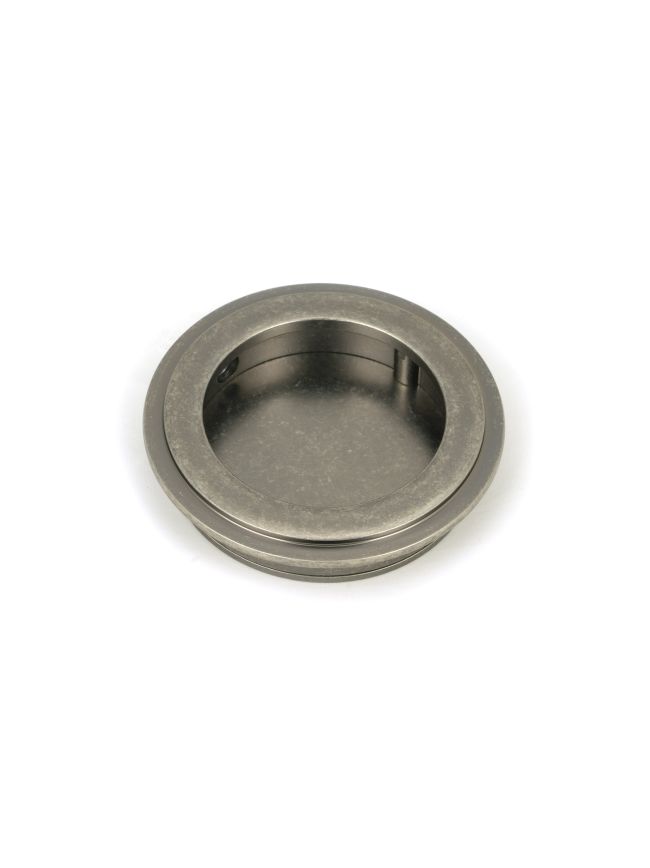 Pewter 60mm Art Deco Round Pull