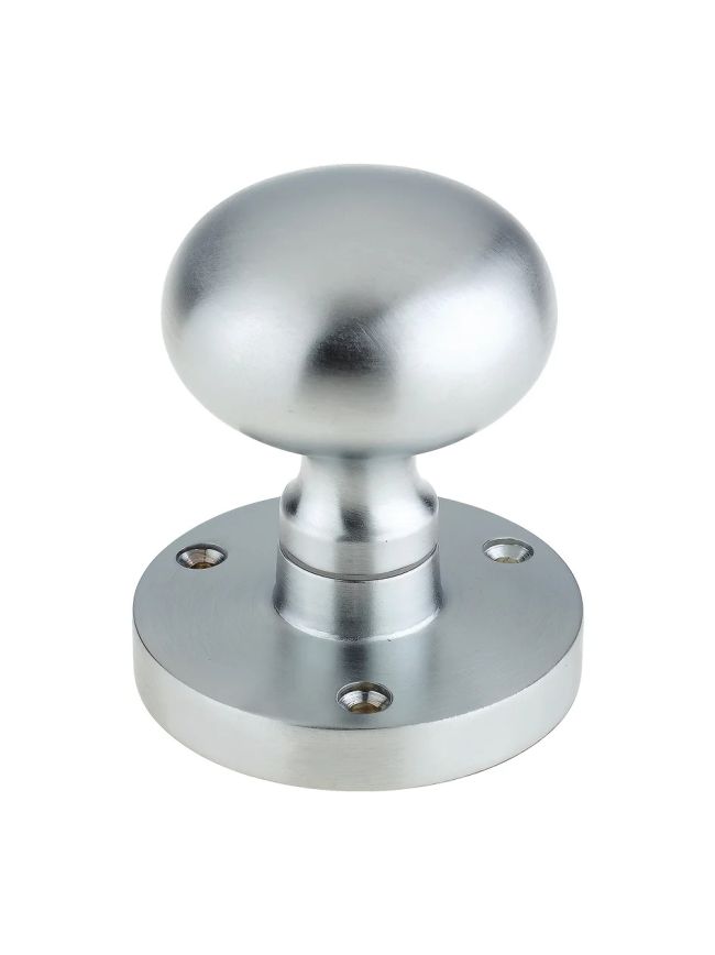Zoo Hardware Zoo Mushroom Mortice Knob 61.5mm Rose dia. 52mm dia knob - Satin