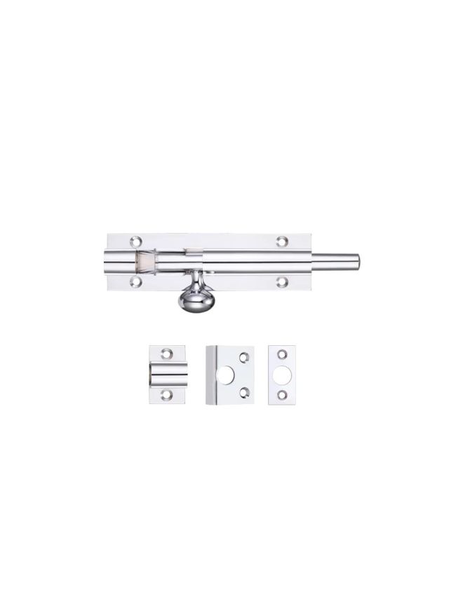Zoo Hardware Architectural Barrel Bolt 100mm x 30mm - Chrome