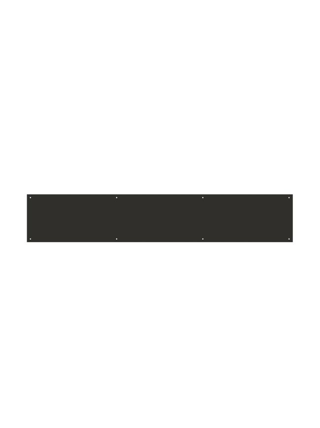 Zoo Hardware Kick Plate - Square - PCB - Powder Coat Black