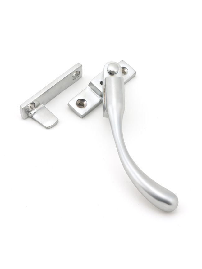 Satin Chrome Night-Vent Locking Peardrop Fastener - RH