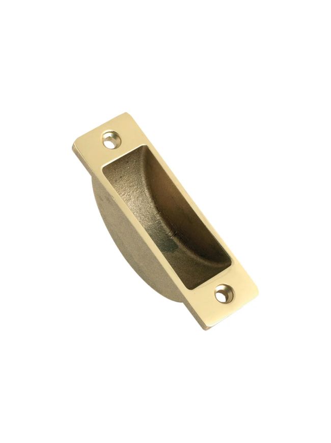 Zoo Hardware Easyclean Dust Socket for Flush Bolts Wood 62 x 19mm - Polished Brass