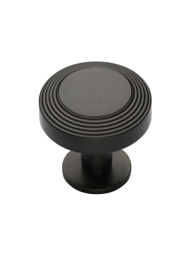 Heritage Brass Cabinet Knob Ridge Design with Rose 32mm Matt Bronze finish
UK Registered Design Number 6194410