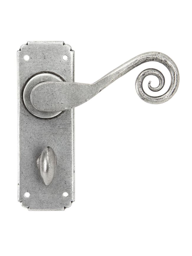 Pewter Monkeytail Lever Bathroom Set