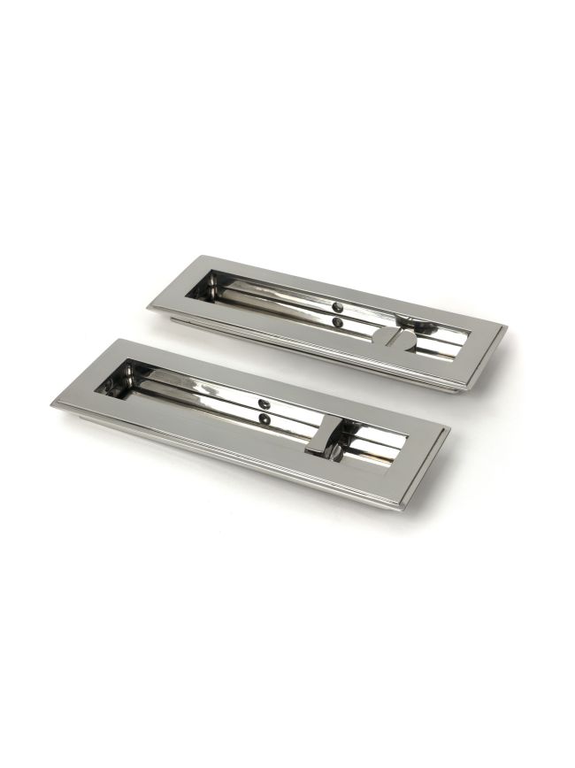 Polished Marine SS (316) 175mm Art Deco Rectangular Pull - Privacy Set