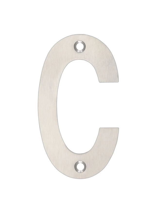 Zoo Hardware Letter - C - 75mm - Satin Stainless