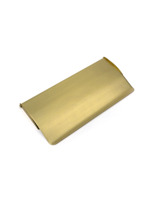 Satin Brass Small Letter Plate Cover