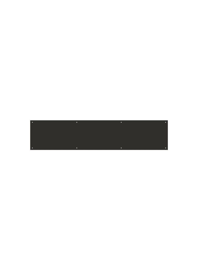 Zoo Hardware Kick Plate - Square - PCB - Powder Coat Black