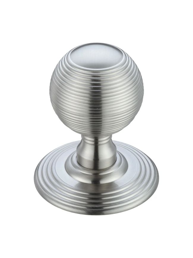 Zoo Hardware Ringed Mortice Knob - Concealed Fix - Solid - Satin Chrome