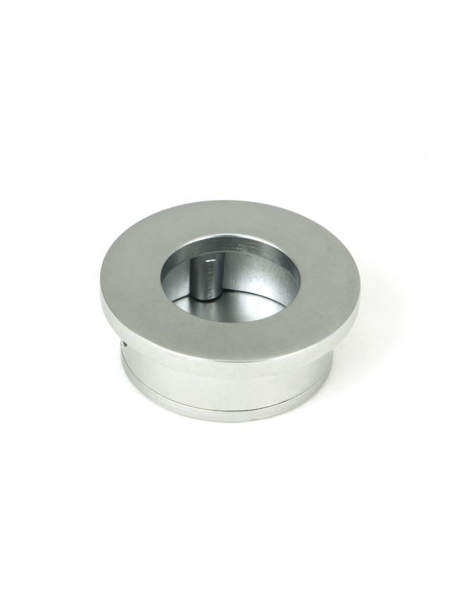 Satin Chrome 34mm Round Finger Edge Pull