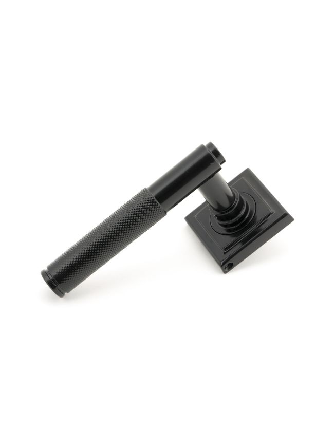 Black Brompton Lever on Rose Set (Square)