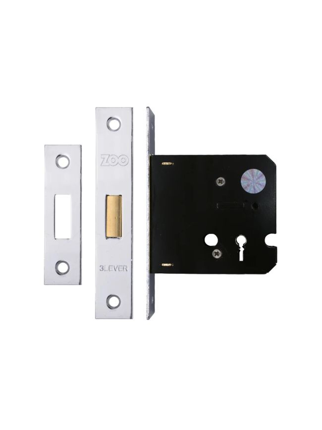 Zoo Hardware 3 Lever Dead Lock - Nickel Plate