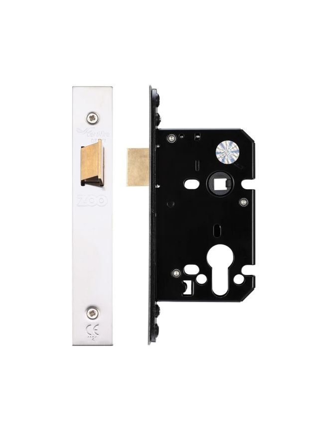 Zoo Hardware Upright Latch - 64mm C/W PVD Forend and Strike - Satin Stainless