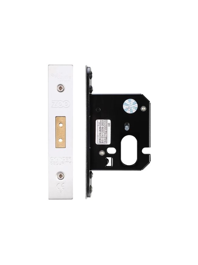 Zoo Hardware Oval Profile Dead Lock - 64mm C/W SSS Forend and Strike - Stainless Steel