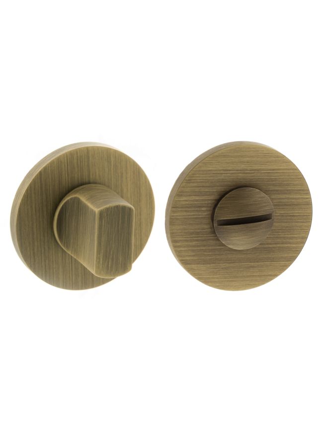 Millhouse Brass WC Turn and Release on 5mm Slimline Round Rose - Yester Bronze