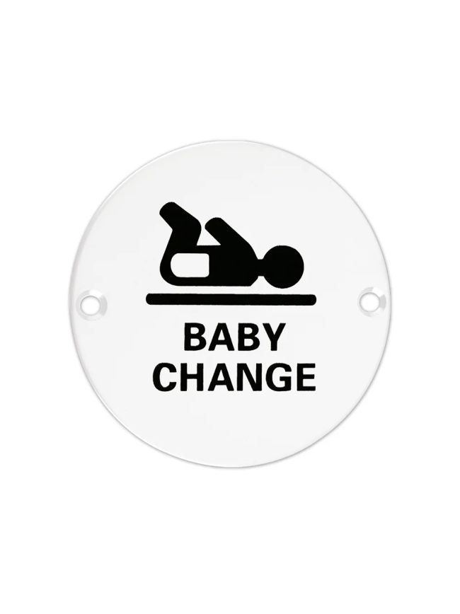 Zoo Hardware Baby Change - 76mm dia - White