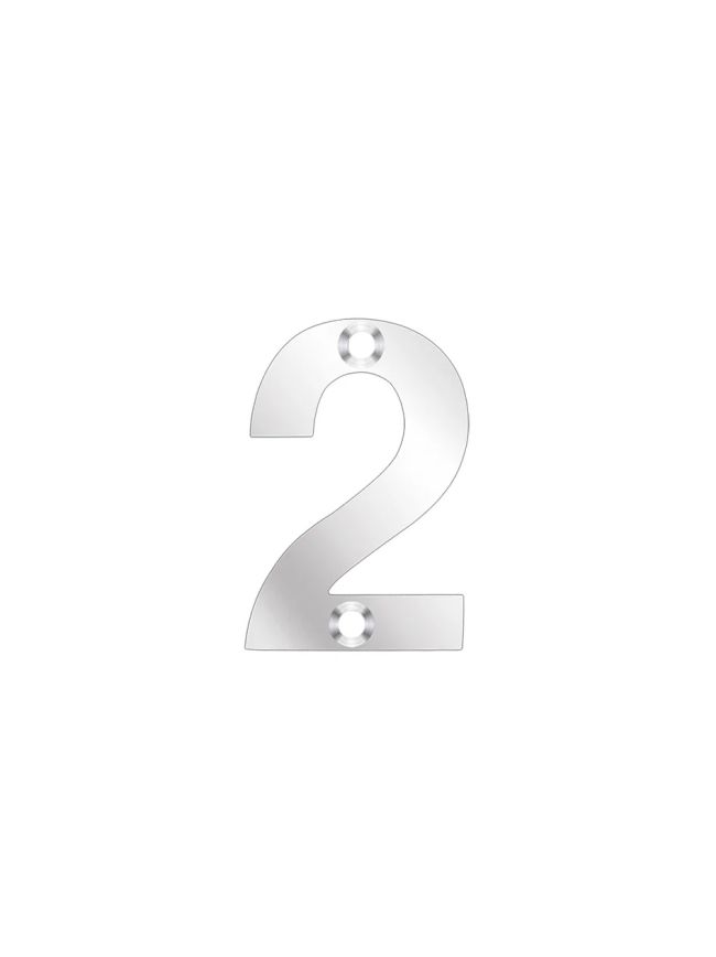 Zoo Hardware Numerals - 50mm - Stainless Steel